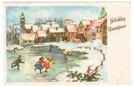 Happy New Year - Gelukkig Nieuwjaar Vintage Original Postcard # 0398 - Post Marked January 12, 1968