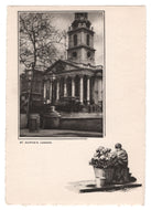 St. Martin's, London, England Vintage Original Postcard # 0406 - Early 1940's