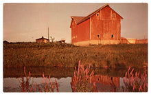 Load image into Gallery viewer, The Creek and Barn at Sunset, USA Vintage Original Postcard # 0436 - New - 1960's
