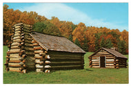 Continental Army Huts, Valley Forge, Pennsylvania, USA Vintage Original Postcard # 0446 - 1970's