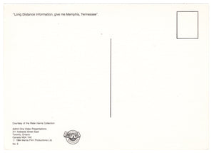 Manta Film Productions Ltd - Long Distance Information, Give Me Memphis, Tennessee Vintage Original Postcard # 0478 - New, 1980's