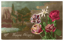 Load image into Gallery viewer, Happy New Year - Bonne Annee Vintage Original Postcard # 0504 - December 30, 1918

