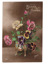 Load image into Gallery viewer, Happy New Year - Bonne Annee Vintage Original Postcard # 0511 - December 30, 1911
