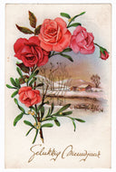 Happy New Year - Gelukkig Nieuwjaar Vintage Original Postcard # 0520 - Post Marked 1982