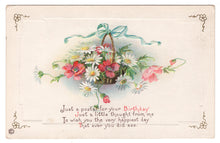 Load image into Gallery viewer, Birthday Wishes Vintage Original Postcard # 0522 - Early 1900&#39;s
