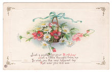 Load image into Gallery viewer, Birthday Wishes Vintage Original Postcard # 0522 - Early 1900's
