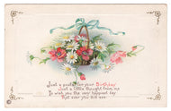 Birthday Wishes Vintage Original Postcard # 0522 - Early 1900's