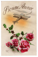 Happy New Year - Bonne Annee Vintage Original Postcard # 0559 - Post Marked December 30, 1923