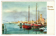 Happy New Year - Gelukkig Nieuwjaar Vintage Original Postcard # 0561 - Post Marked 1963