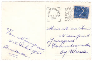Congratulations - Hartelijk Gefeliciteerd Vintage Original Postcard # 0570 - Post Marked November 27, 1956