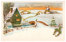 Load image into Gallery viewer, Happy New Year - Gelukkig Nieuwjaar Vintage Original Postcard # 0576 - Post Marked December 16, 1988
