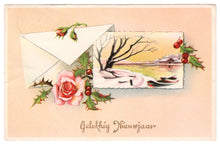 Load image into Gallery viewer, Happy New Year - Gelukkig Nieuwjaar Vintage Original Postcard # 0582 - Post Marked 1960&#39;s
