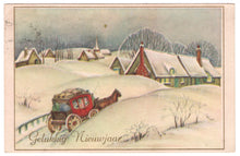 Load image into Gallery viewer, Happy New Year - Gelukkig Nieuwjaar Vintage Original Postcard # 0585 - Post Marked December 30. 1955
