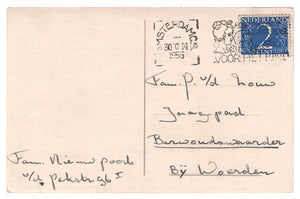 Happy New Year - Gelukkig Nieuwjaar Vintage Original Postcard # 0585 - Post Marked December 30. 1955