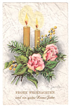 Load image into Gallery viewer, Christmas Greetings and a Happy New Year Vintage Original Postcard # 0586 - Post Marked 1960&#39;s
