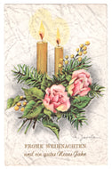 Christmas Greetings and a Happy New Year Vintage Original Postcard # 0586 - Post Marked 1960's