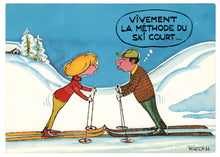 Load image into Gallery viewer, Roll on the Ski Court Method, Switzerland Vintage Original Postcard # 0592 - 1980's
