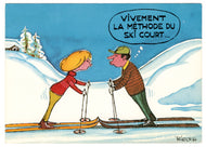 Roll on the Ski Court Method, Switzerland Vintage Original Postcard # 0592 - 1980's
