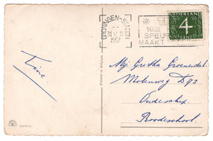 Congratulations - Hartelijk Gefeliciteerd Vintage Original Postcard # 0607 - Post Marked May 31, 1957