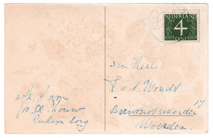 Congratulations - Hartelijk Gefeliciteerd Vintage Original Postcard # 0609 - Post Marked 1950's