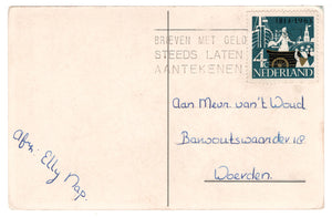 Congratulations - Hartelijk Gefeliciteerd Vintage Original Postcard # 0610 - Post Marked 1960's
