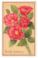Congratulations - Hartelijk Gefeliciteerd Vintage Original Postcard # 0611 - Post Marked November 10, 1956