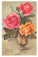 Congratulations - Hartelijk Gefeliciteerd Vintage Original Postcard # 0613 - Post Marked December 29. 1976