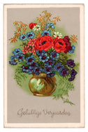 Happy Birthday - Gelukkige Verjaadag Vintage Original Postcard # 0614 - 1960's