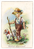 Congratulations - Hartelijk Gefeliciteerd Vintage Original Postcard # 0616 - Post Marked April 5, 1961