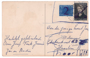 Congratulations - Hartelijk Gefeliciteerd Vintage Original Postcard # 0617 - 1960's