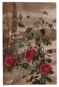 Happy New Year - Heureuge Annee Vintage Original Postcard # 0628 - Early 1900's