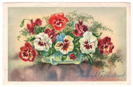 Congratulations - Hartelijk Gefeliciteerd Vintage Original Postcard # 0629 - Post Marked August 15, 1960