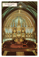 Notre-Dame Church, Montreal, Quebec, Canada Vintage Original Postcard # 0643 - Post Marked October 5, 1983