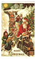 Merry Christmas Vintage Original Postcard # 0653 - Post Marked December 3, 1989