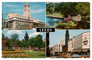 Leeds - Scenic Views, England Vintage Original Postcard # 0659 - Post Marked July 5, 1971