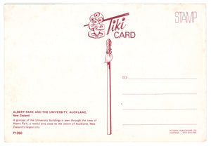 Albert Park and the University, Auckland, New Zealand Vintage Original Postcard # 0670 - 1980's