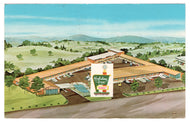 Holiday Inn, Roanoke, Virginia, USA - Vintage Original Postcard # 0673 - Post Marked October 24, 1972