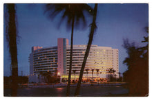 Load image into Gallery viewer, Fontainebleau Hotel, Miami Beach, Florida, USA Vintage Original Postcard # 0675 - Post Marked June 8, 1963
