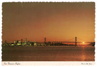 San Francisco Skyline, California, USA Vintage Original Postcard # 0678 - Post Marked September 15, 1979