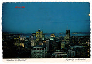 Montreal by Night, Montreal, Quebec, Canada Vintage Original Postcard # 0680 - Post Marked October 18, 1983