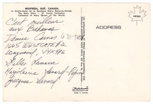 Load image into Gallery viewer, Cathedral of Mary Queen of the World - St. James Cathedral, Montreal, Quebec, Canada Vintage Original Postcard # 0682 - Hand Written 1980's
