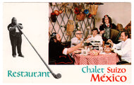 Chalet Suizo Restaurant, Niza, Mexico Vintage Original Postcard # 0690 - 1980's
