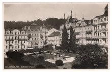 Load image into Gallery viewer, Schillerplatz Hotel, Marienbad, Kirchenplatz, Austria Vintage Original Postcard # 0704 - Post Marked June 15, 1929
