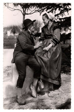 Load image into Gallery viewer, Couple at La Bresse, France Vintage Original Postcard # 0720 - 1950's
