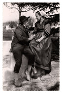 Couple at La Bresse, France Vintage Original Postcard # 0720 - 1950's