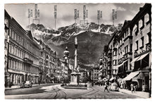 Load image into Gallery viewer, Maria Theresien Strasse, Innsbruck, Austria Vintage Original Postcard # 0721 - Post Marked August 30, 1956
