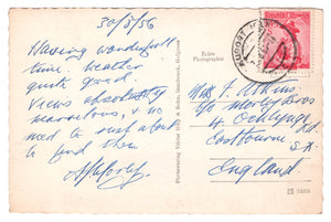 Maria Theresien Strasse, Innsbruck, Austria Vintage Original Postcard # 0721 - Post Marked August 30, 1956