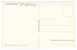 Meiringen, Bern, Switzerland Vintage Original Postcard # 0730 - July 24, 1956