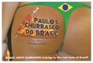 Paulo's Churrasco do Brasil Steakhouse, St Lawrence Gap, Barbados Vintage Original Postcard # 0733 - Early 2000's