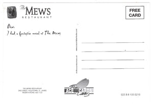 The Mews Restaurant, Holetown, St. James, Barbados Vintage Original Postcard # 0735 - Early 2000's